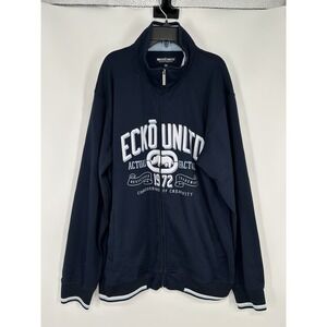 Ecko Untld Graphic Full Zip Up Track Jacket Y2K Skater Grunge Vintage Mens‎ XL